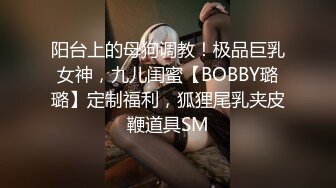 阳台上的母狗调教！极品巨乳女神，九儿闺蜜【BOBBY璐璐】定制福利，狐狸尾乳夹皮鞭道具SM