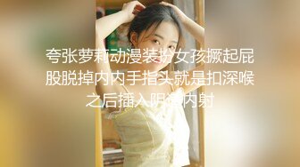 夸张萝莉动漫装扮女孩撅起屁股脱掉内内手指头就是扣深喉之后插入阴道内射